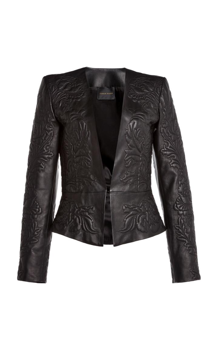 Moda Operandi Zuhair Murad Claypoole Leather Jacket