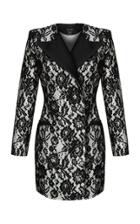 Moda Operandi Rasario Satin-trimmed Lace Mini Blazer Dress