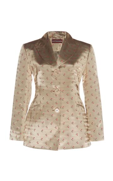 Alexachung Scattered Tulips Single-breasted Satin Blazer