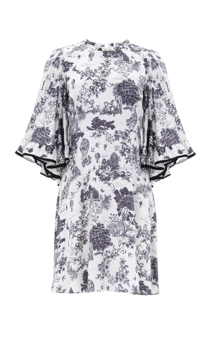 Moda Operandi Needle & Thread Bon Voyage Printed Satin Mini Dress