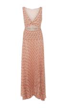 A.l.c. Alec Printed Cutout V-neck Midi Dress