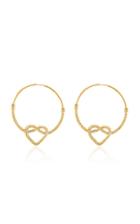 Mks Jewellery Promise Alyada 18k Yellow Gold Hoop Earrings