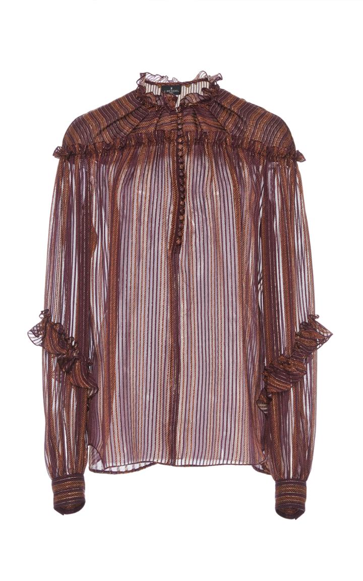 J. Mendel Striped Blouse