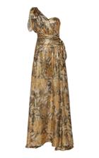 Moda Operandi Dundas Printed Silk-blend Asymmetric Dress Size: 36