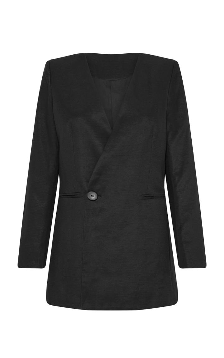Moda Operandi St. Agni Louis Hemp, Silk And Yak Collarless Blazer