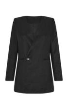Moda Operandi St. Agni Louis Hemp, Silk And Yak Collarless Blazer