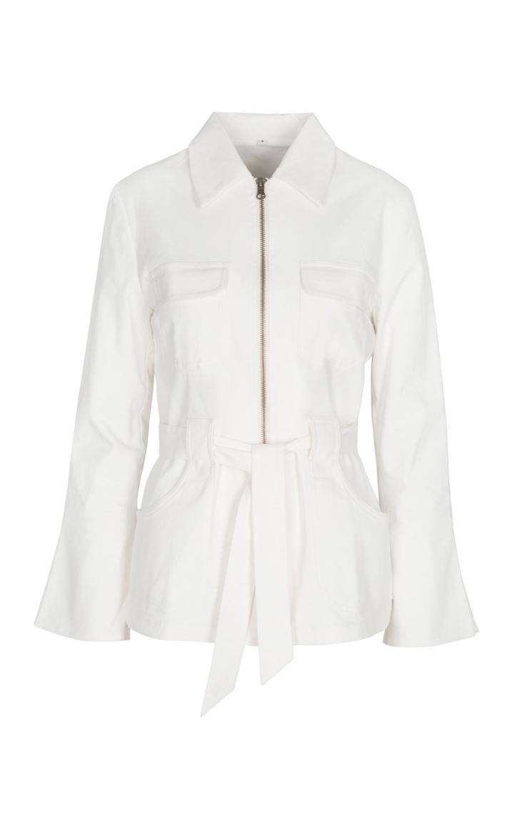 Usisi Emilie Belted Cotton-blend Jacket
