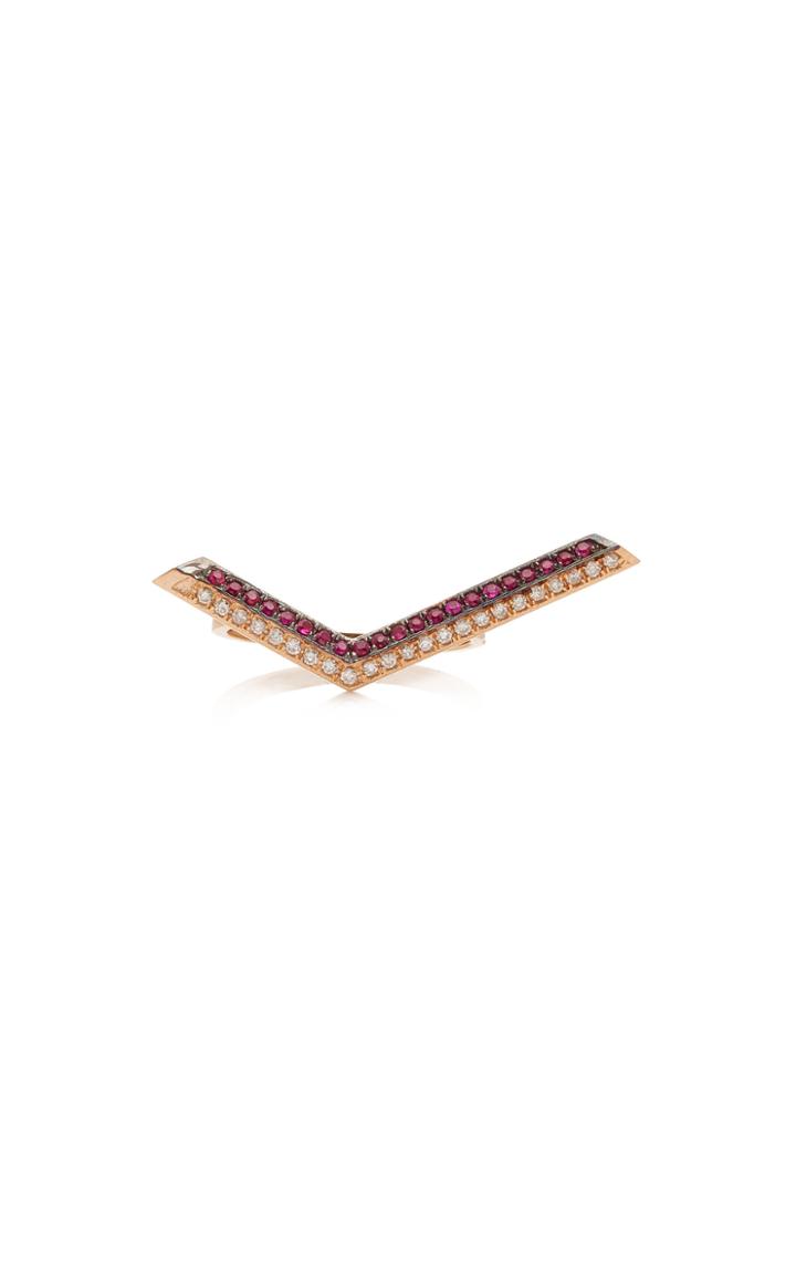 Tullia 14k Rose Gold, Diamond And Ruby Ring