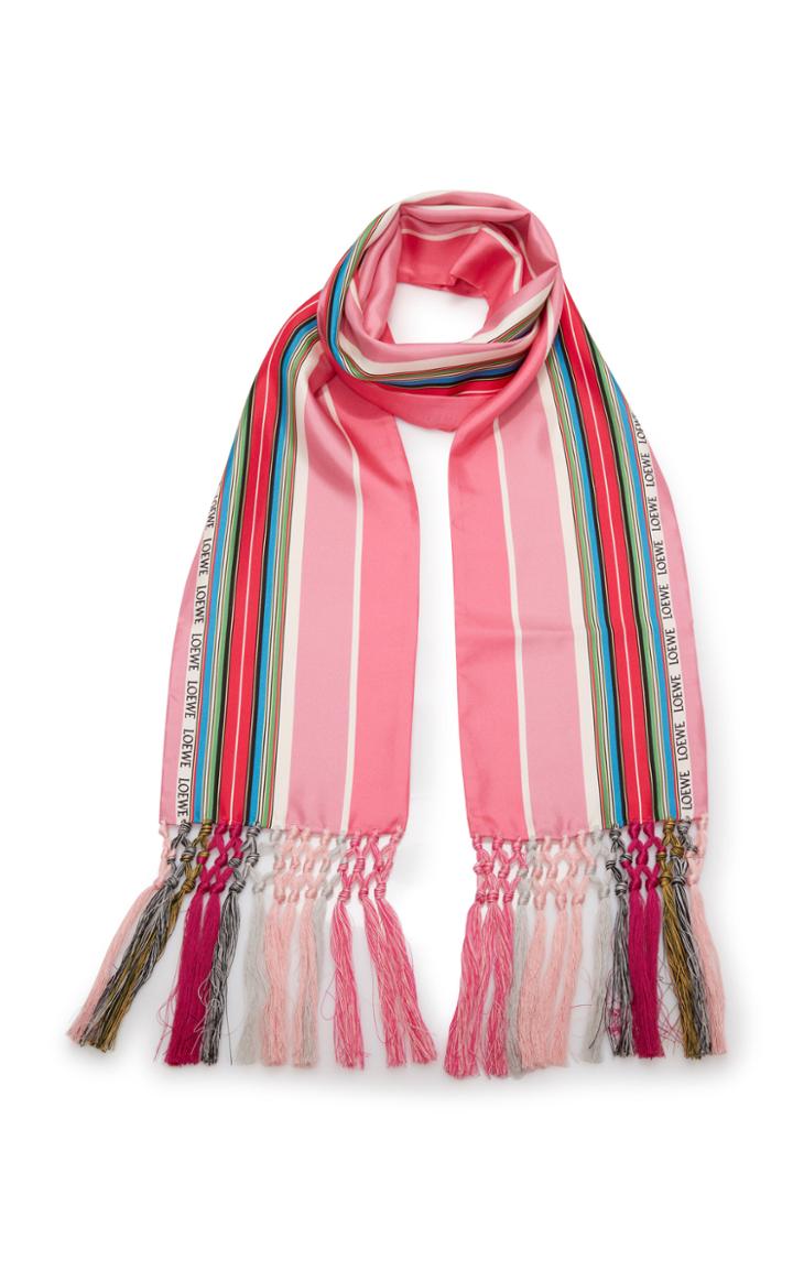 Loewe Silk Striped Scarf