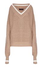 Flow The Label Oversized V-neck Tennis Sweater
