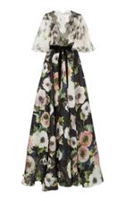 Marchesa Floral Printed Gown
