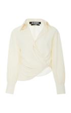 Jacquemus Sabah Asymmetric Linen-blend Shirt