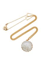 Renee Lewis 18k Gold White Diamond Shake Necklace