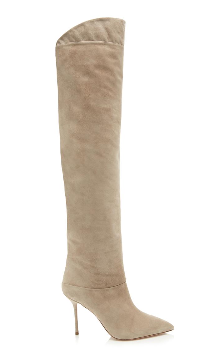 Aquazzura Lancaster Suede Knee Boots