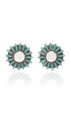 Fallon One-of-a-kind Turq Button Earring