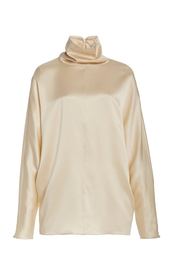 Co Silk Turtleneck Top