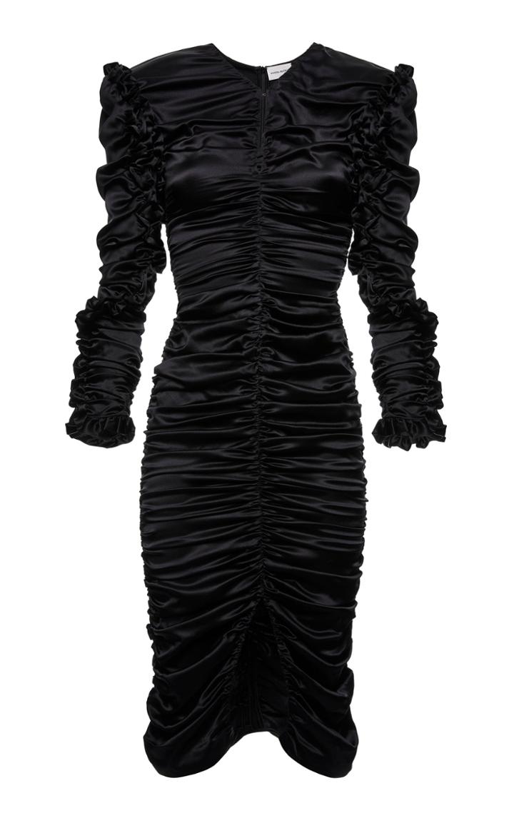Magda Butrym Pula Ruched Silk-blend Mini Dress