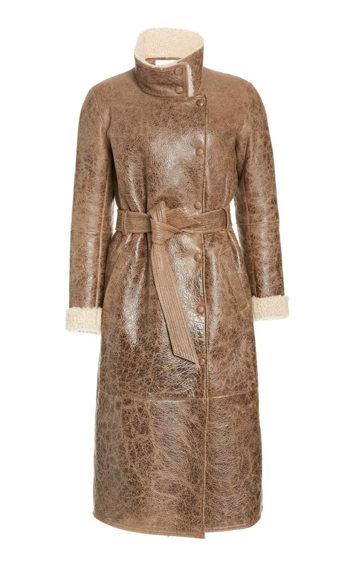 Moda Operandi Veronica Beard Xantia Belted Shearling Jacket