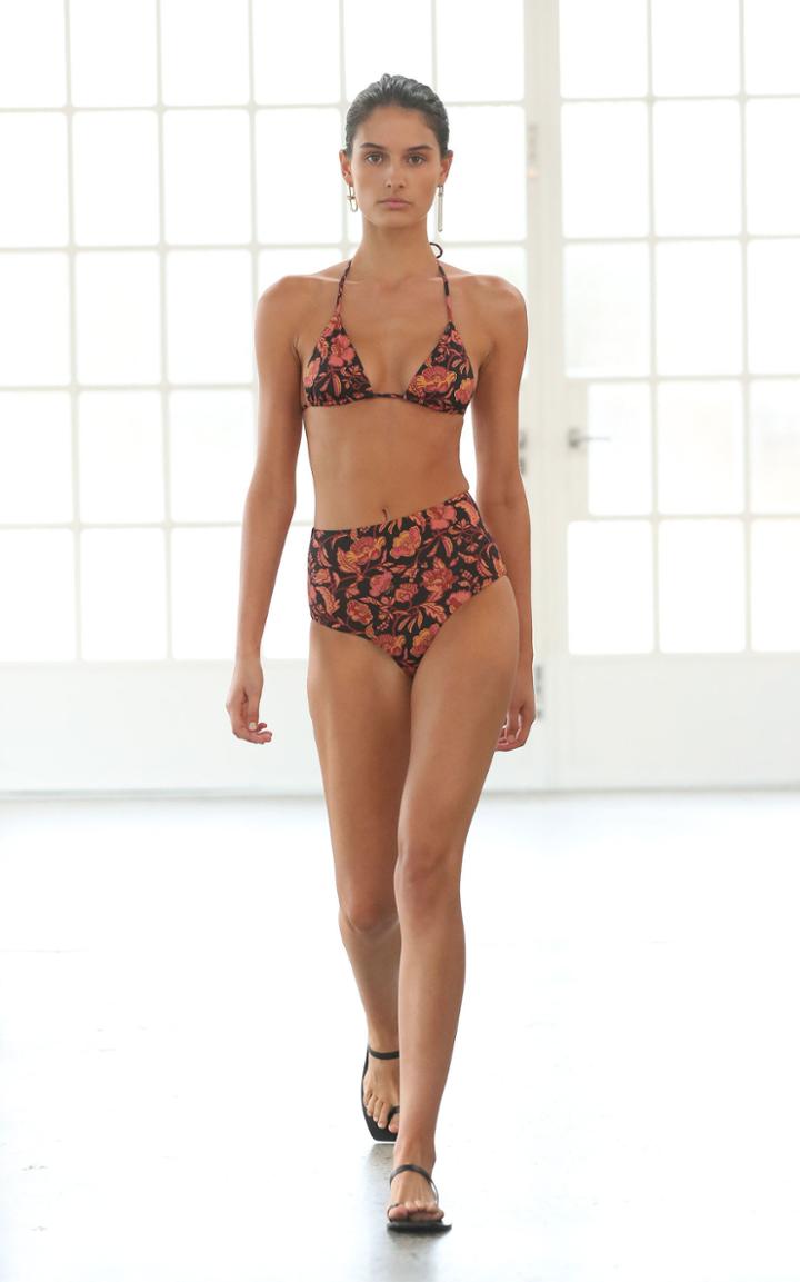 Matteau Swim Floral Triangle Bikini Top