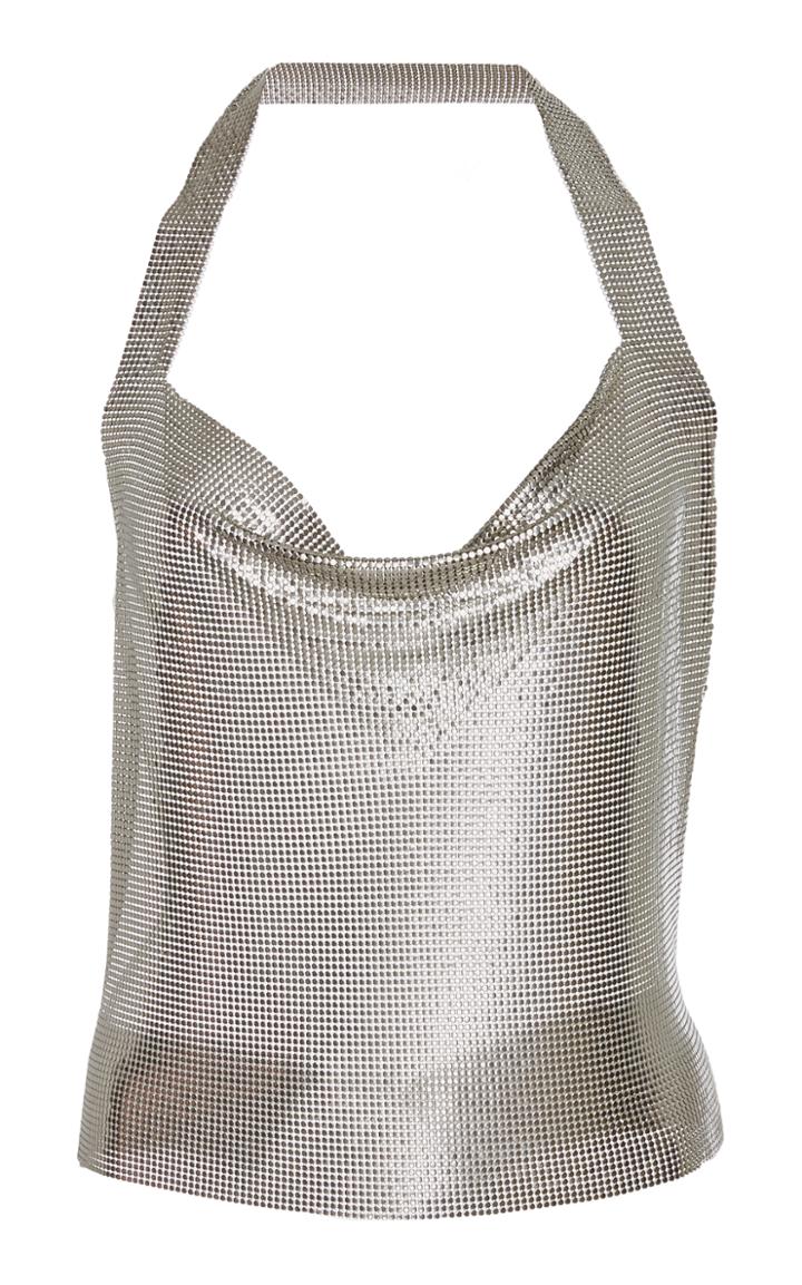 Fannie Schiavoni Metal Mesh Tank Top