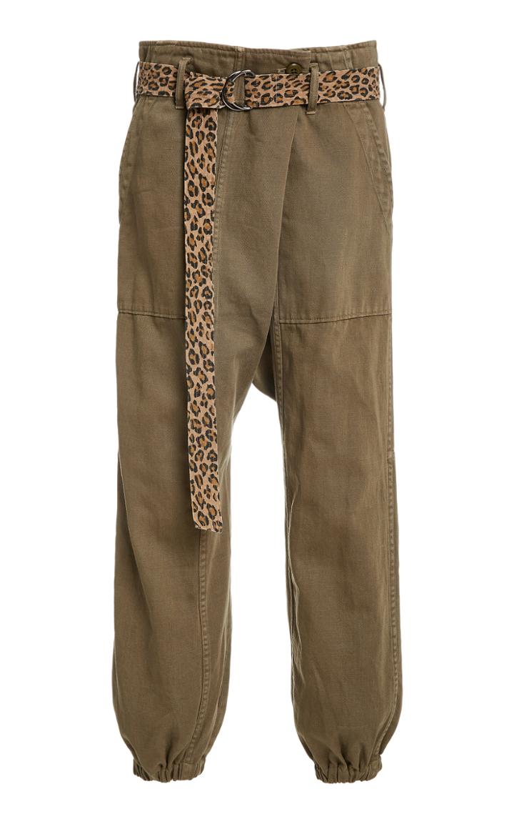 R13 Belted Cotton-twill Tapered Pants