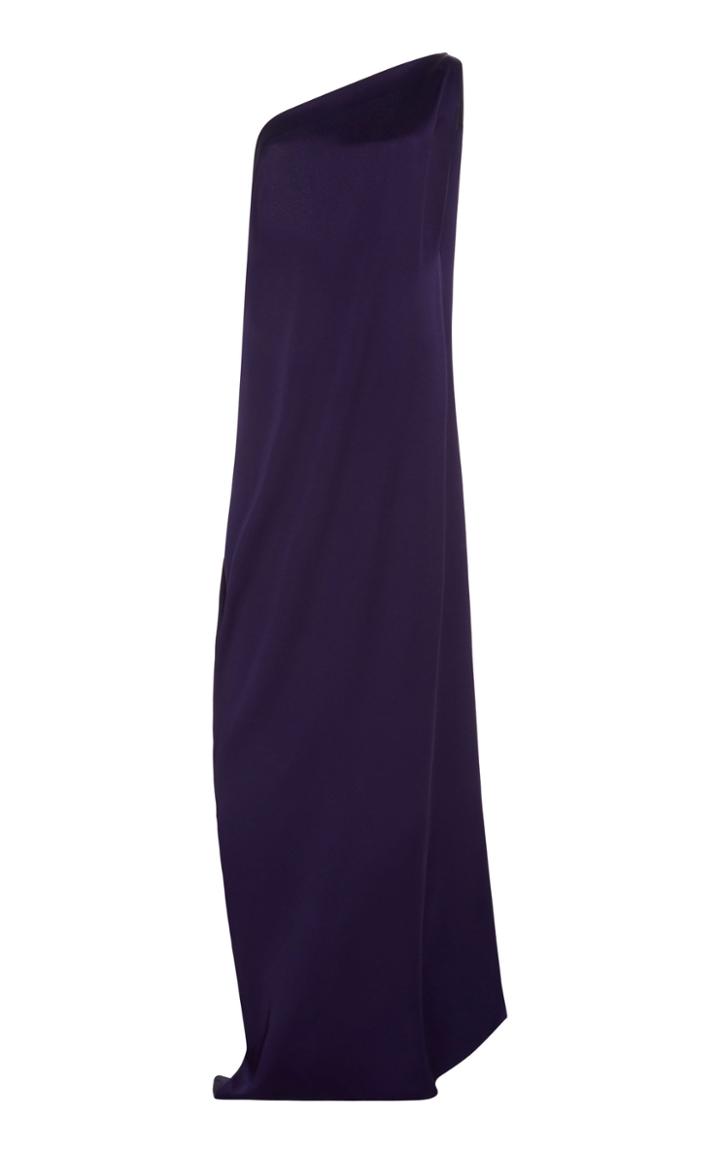 Maison Rabih Kayrouz One-shoulder Satin-crepe Gown