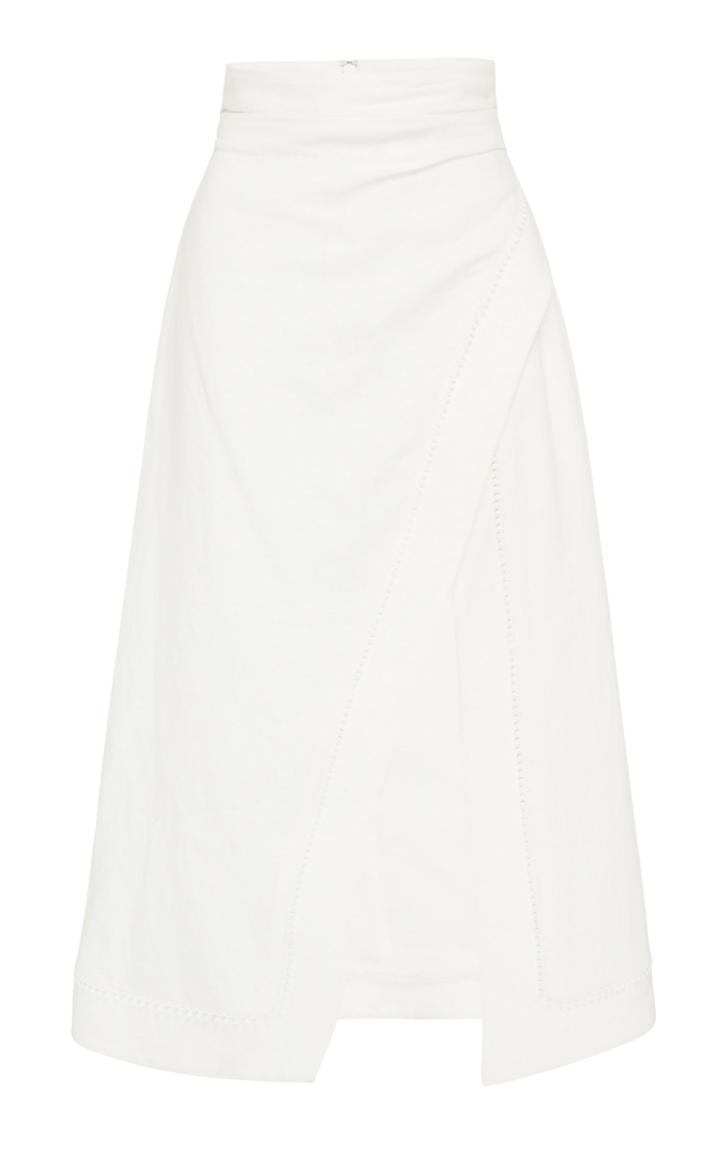 Moda Operandi Rachel Gilbert Greta Linen Midi Skirt Size: 1