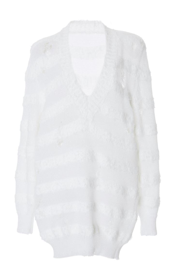Balmain Oversized Stripe Ribbed-knit Sweater