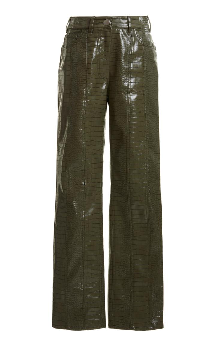 Moda Operandi Saks Potts Latin Lizard-effect Vinyl Pants