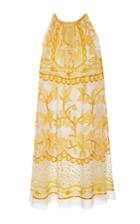 Naeem Khan Sleeveless Contrasting Embroidered Mini Dress