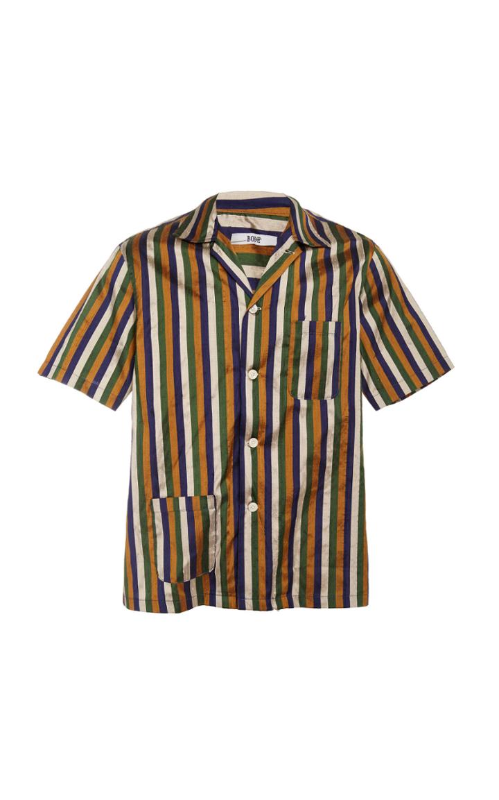 Bode Silk Stripe Craigy Shirt