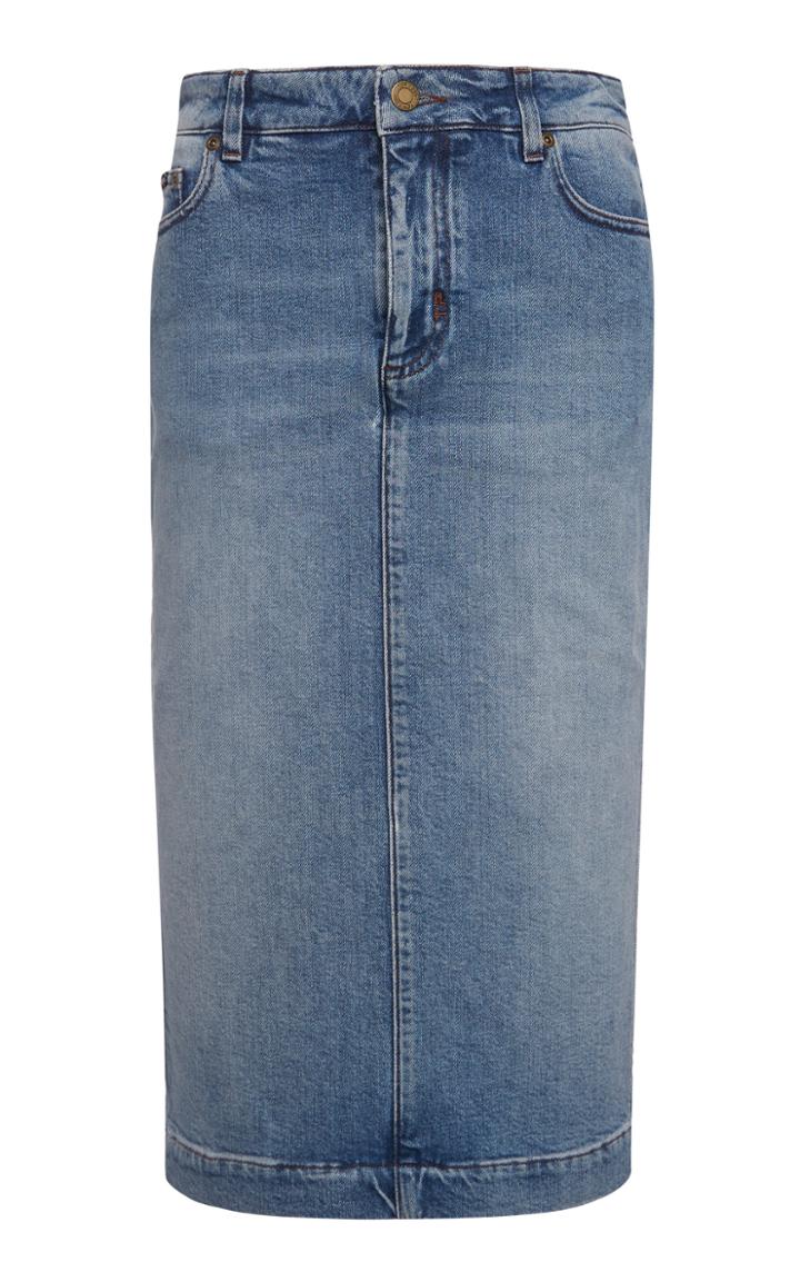 Moda Operandi Tom Ford Logo-embroidered Denim Pencil Skirt