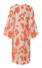 Lela Rose Flutter Sleeve Tunic Silk Dress