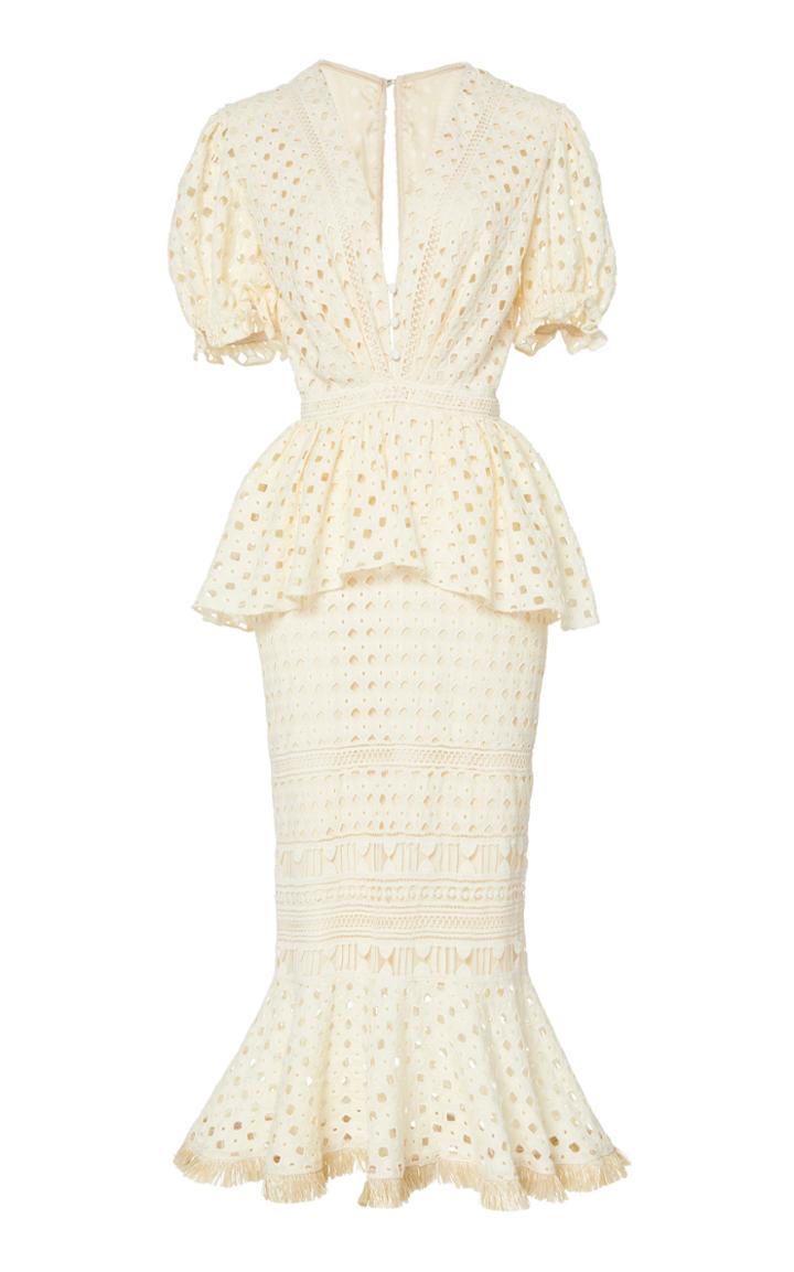 Johanna Ortiz Lovers Bridgelush Peplum Cotton Dress