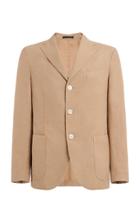 The Gigi Single-breasted Flax-blend Blazer