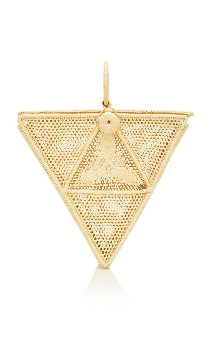 Sensi Studio El Triangulo Straw Top Handle Bag