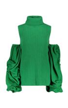 Tuinch Cold Shoulder Cashmere Sweater