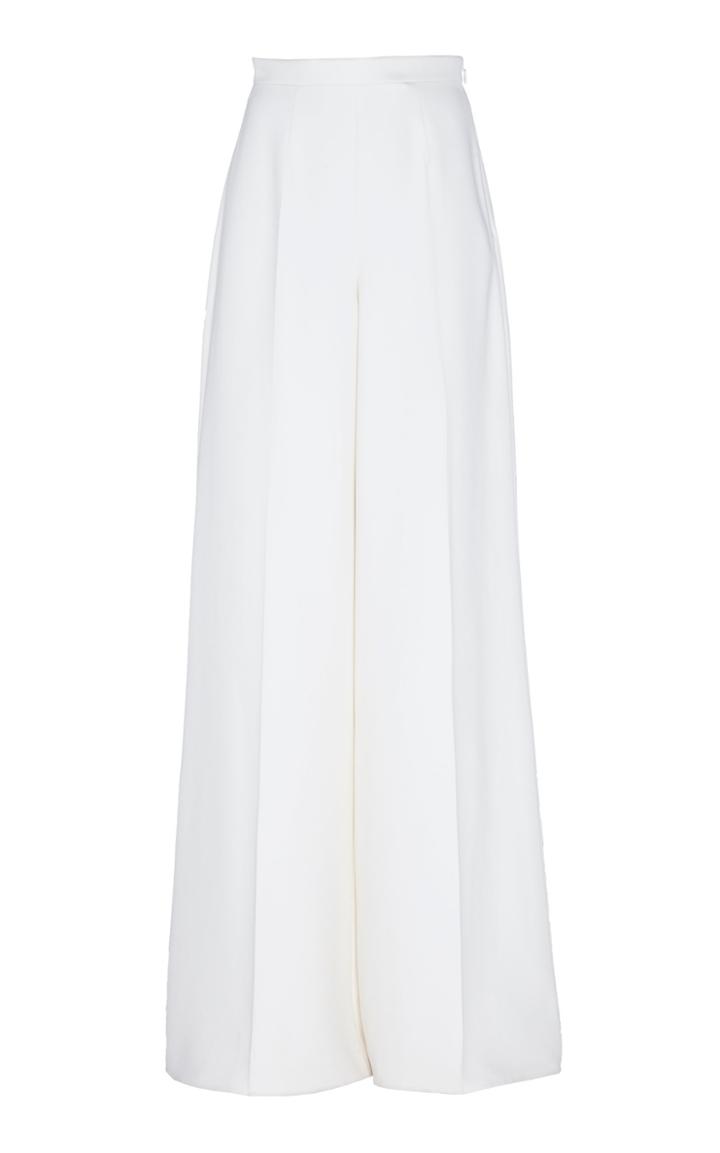 Delpozo Crepe High Waist Wide Leg Trousers