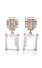 Moda Operandi Brandon Maxwell X Kenneth Jay Lane Deco Glass Crystal Earrings