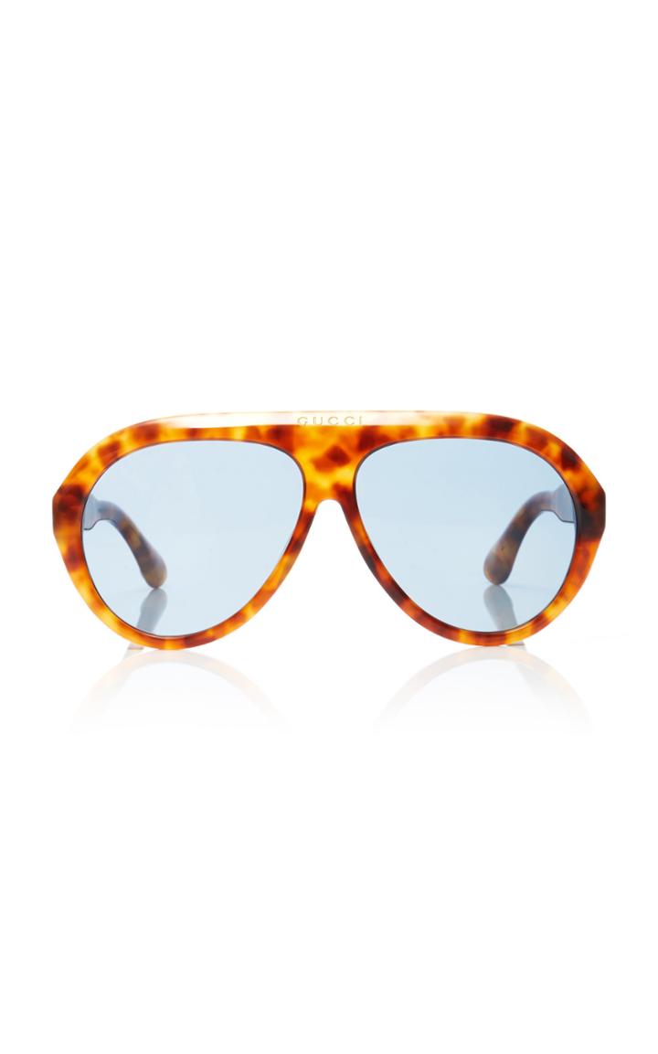 Gucci Guillochet Oversized Acetate Square-frame Sunglasses