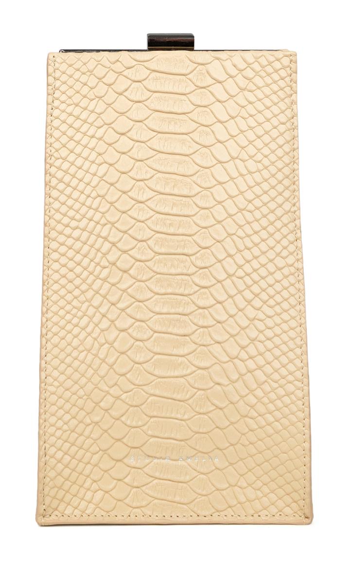 Studio Amelia Envelope Mini Snake-effect Leather Bag