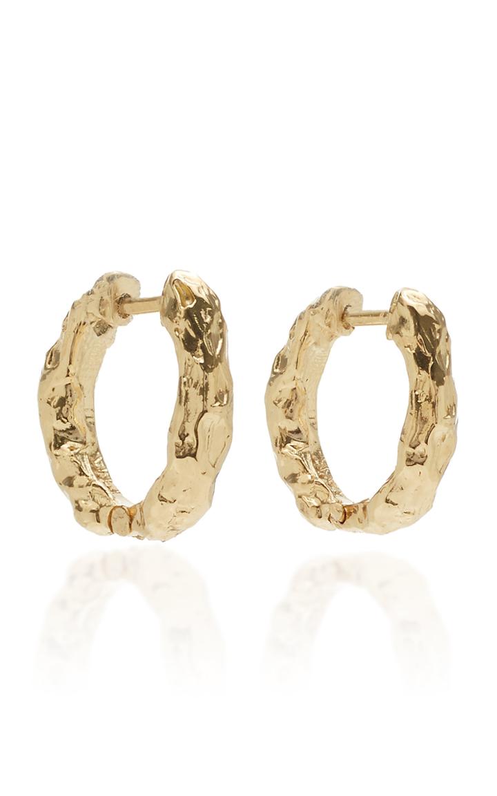 Fie Isolde Alfa Creol 14k Gold Hoop Earrings