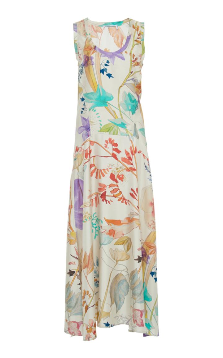 Agnona Floral Twill Tank Dress