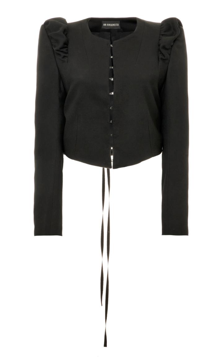 Moda Operandi Ann Demeulemeester Puffed-shoulder Crepe Jacket
