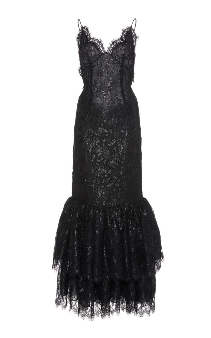 Alessandra Rich Open-back Lurex Lace Dress