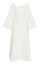 Emilia Wickstead Konstantina Cloque Bell Sleeve Midi Dress