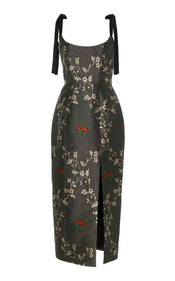 Markarian Monroe Floral-patterned Jacquard Corset Dress