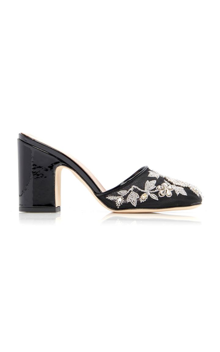 Giambattista Valli Jeweled Mesh Mules