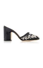 Giambattista Valli Jeweled Mesh Mules