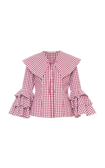 Flow The Label Ruffle Gingham Top
